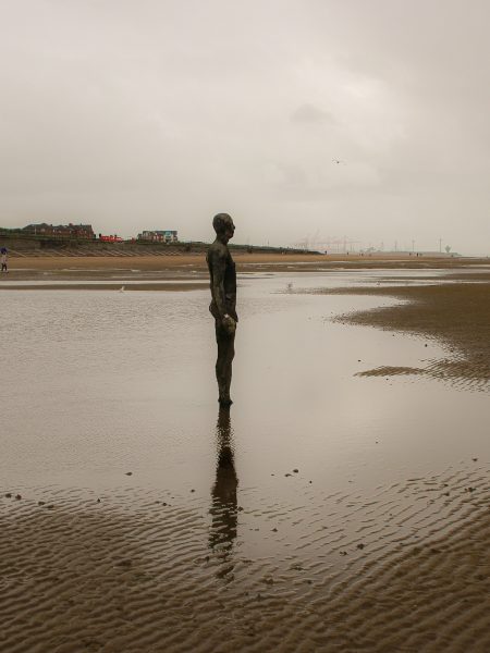 Alone on Crosby Beach, Liverpool by Sarah Stephens